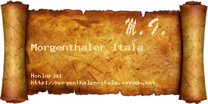 Morgenthaler Itala névjegykártya